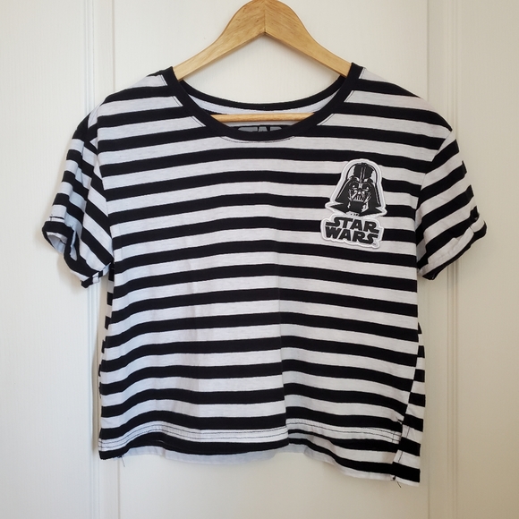 🎉3/$39 STAR WARS Cropped Striped Tee - Picture 2 of 10